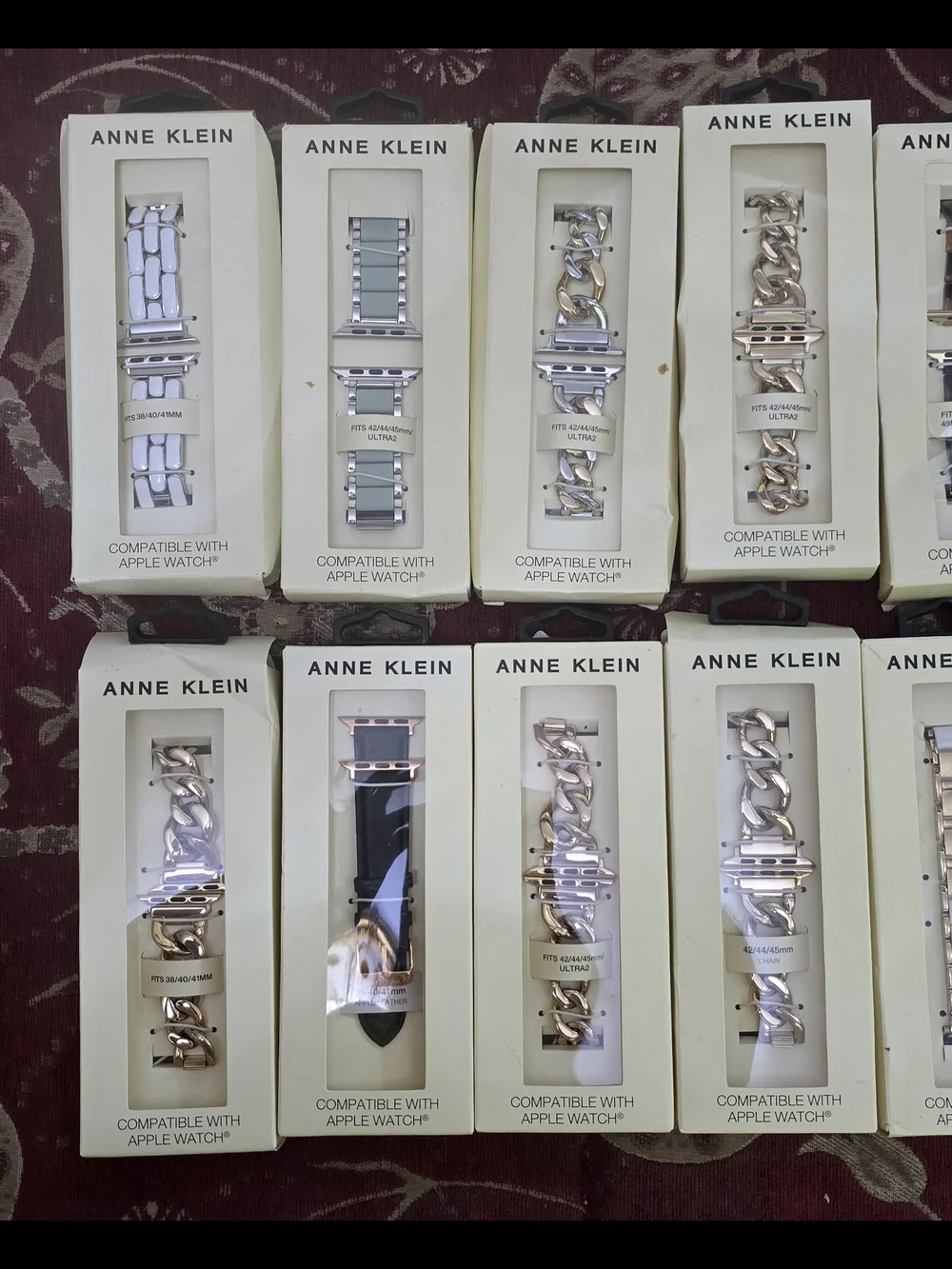 Anne Klein Mixed Metal and Rose Gold Apple Watch Bracelet Bands